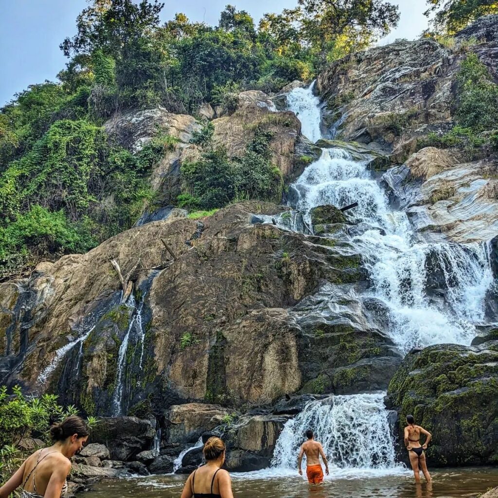 hidden waterfall with honeyan
